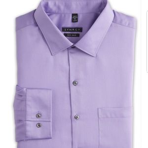 Mens Dress Shirt (Big & Tall)- Lilac Purple